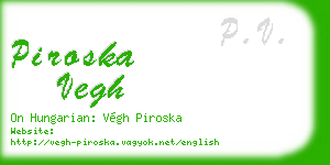 piroska vegh business card