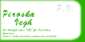 piroska vegh business card